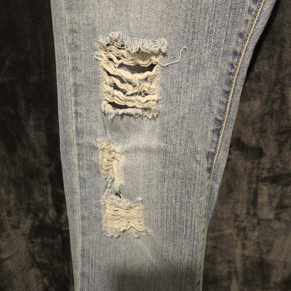 Levis Button Fly Distressed Slouch Bootcut Blue J… - image 8